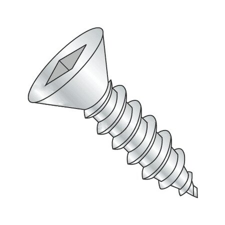 Newport Fasteners Self-Drilling Screw, #10 x 5/8 in, Zinc Plated Steel Flat Head Square Drive, 8000 PK 388666-8000